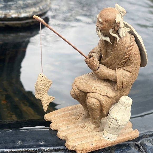 ANTIQUE clay Chinese Mudman figurine
